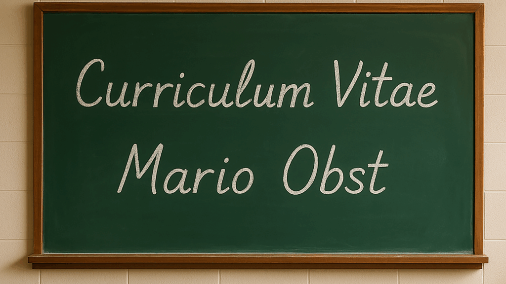 Curriculum Vitae Mario Obst